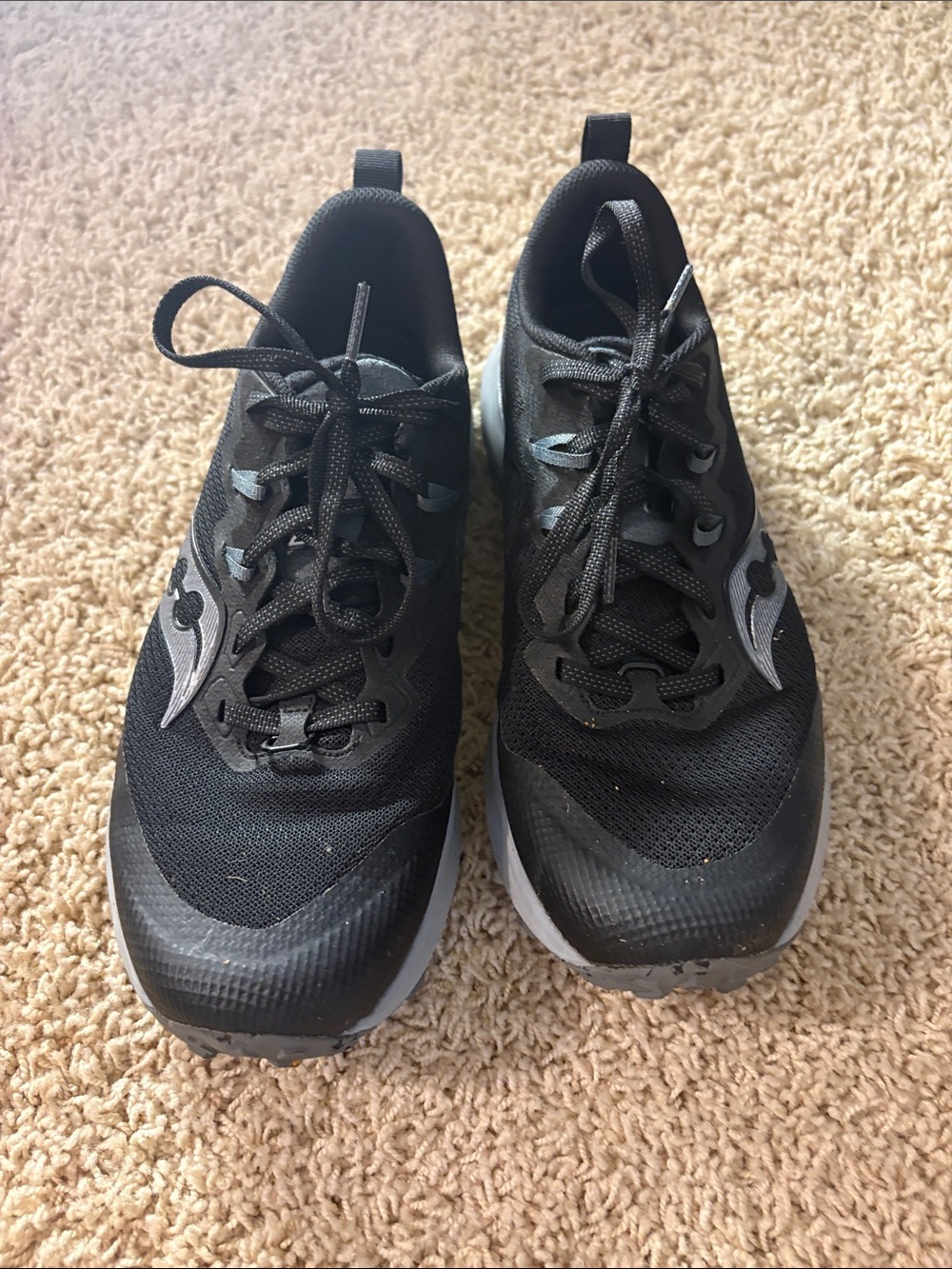 Saucony Men's black and gray Peregrine 14 trail running shoes | SZ: 8.5 US